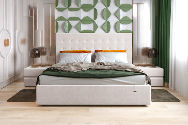 Кровать Celine 1800 велюр Вивальди 2 с ортопедическим основанием и подъемным механизмом