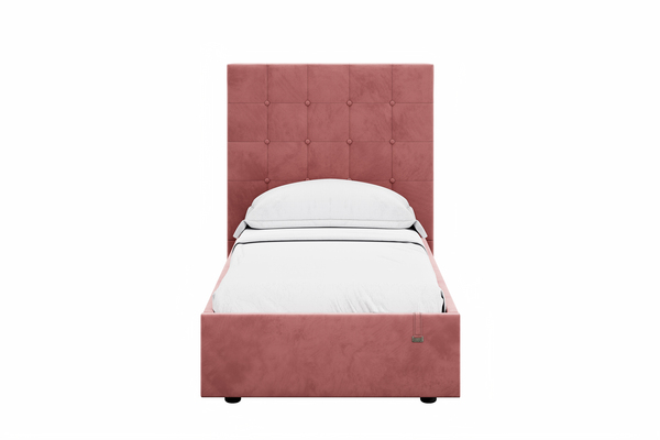Кровать Celine 900 велюр Ультра коралл с ортопедическим основанием и подъемным механизмом