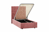Кровать Celine 900 велюр Ультра коралл с ортопедическим основанием и подъемным механизмом