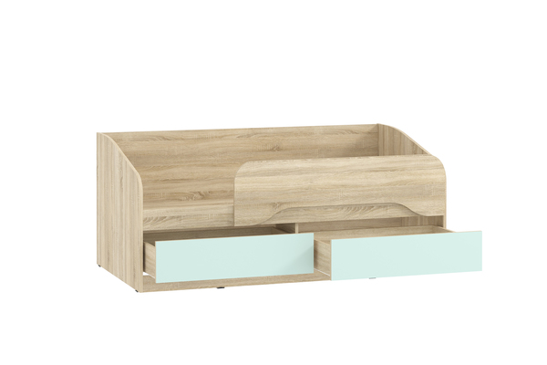 Кровать детская Акварель НМ 041.54 дуб сонома, кэнди