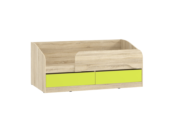 Кровать детская Акварель НМ 041.54 дуб сонома, лайм