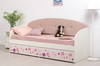 Кровать детская Блеск 11.35.02 белый PE шагрень, ультра роуз