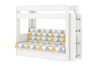 Кровать детская двухъярусная Карамель 75 бодега светлая (OТТО YELLOW) желтые треугольники
