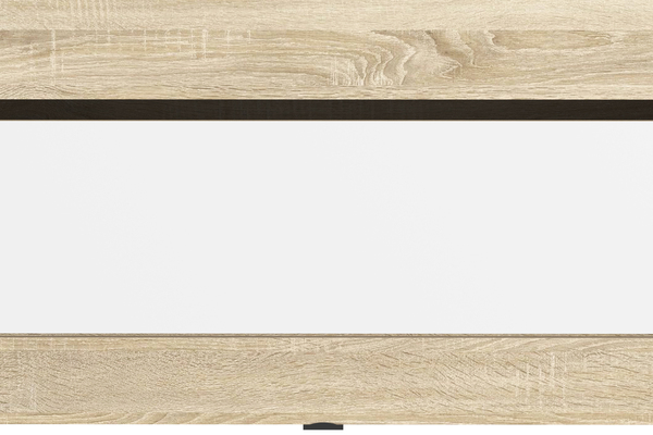 Кровать детская Фанк НМ 041.50-01 дуб сонома, белый с мягкой спинкой Дабл лекко ява велюр серо-розовый