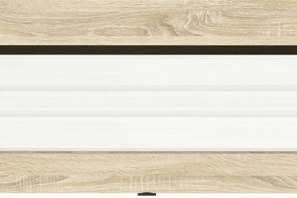 Кровать детская Оливия НМ 041.50-01 дуб сонома, белое дерево с мягкой спинкой Дабл лекко ява велюр серо-розовый