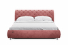Кровать Эмили 1800 пуговицы велюр Ультра коралл с ортопедическим основанием и подъемным механизмом