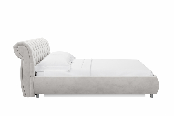 Кровать Эмили 1800 пуговицы велюр Ультра смог с ортопедическим основанием и подъемным механизмом