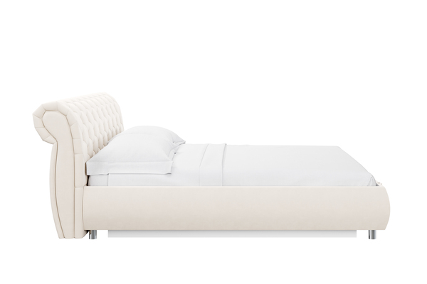 Кровать Эмили 1800 стразы велюр Вивальди 2 с ортопедическим основанием и подъемным механизмом