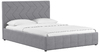Кровать Милана 140 велюр пепельный серый с ортопедическим основанием и подъемным механизмом