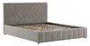 Кровать Милана 160 велюр светлый кварцевый серый с ортопедическим основанием и подъемным механизмом