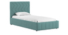 Кровать Милана 90 велюр ментоловый с ортопедическим основанием и подъемным механизмом