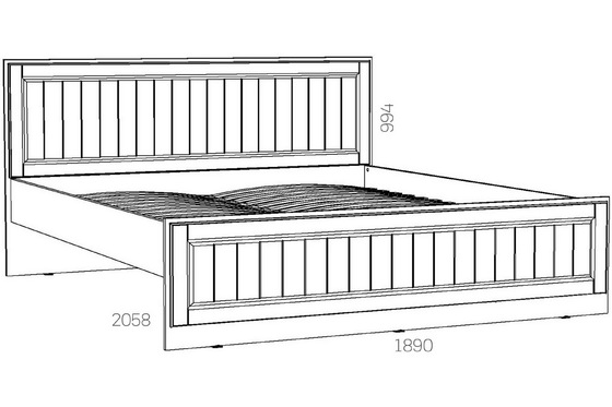 Кровать Оливия 180 с ортопедическим основанием НМ 040.34-03 Х + ящик для белья (2 шт.) НМ 040.39-03 Х