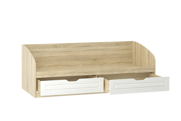 Кровать Оливия НМ 008.63-01 Х дуб сонома, белое дерево