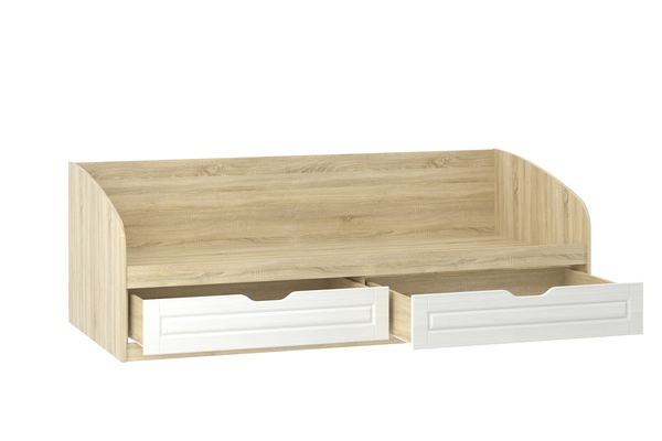 Кровать Оливия НМ 008.63 Х дуб сонома, белое дерево