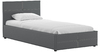 Кровать Синди 90 экокожа серый с ортопедическим основанием и подъемным механизмом
