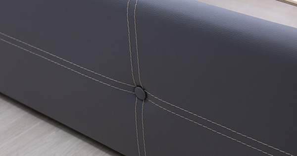 Кровать Синди 90 экокожа серый с ортопедическим основанием и подъемным механизмом