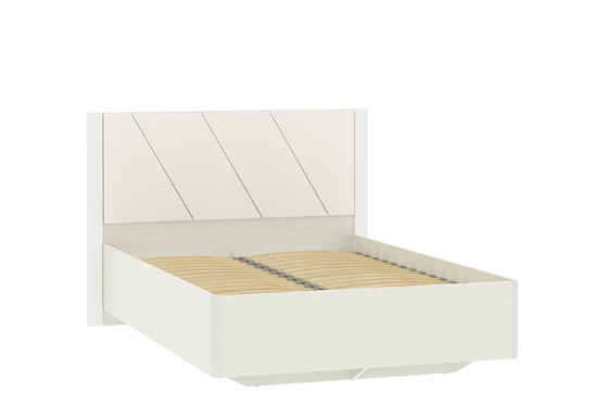 Кровать Summit 140 с ортопедическим основанием НМ 011.75-02 меренга, белый текстурный, кожзам marika 124 white