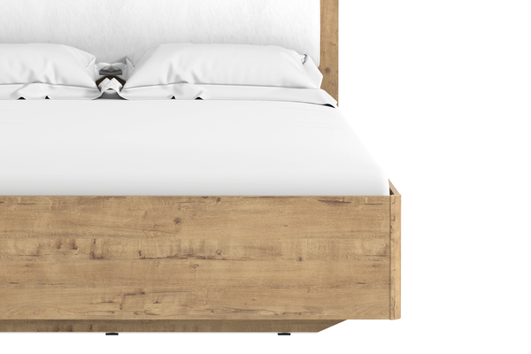 Кровать VIRGINIA 160 с ортопедическим основанием НМ 011.52 дуб бунратти, кожзам бум айс