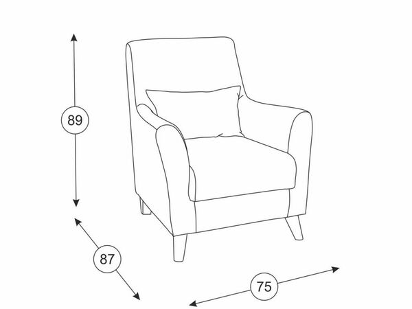 Кресло для отдыха Либерти ТК 228 велюр коричневые цветы