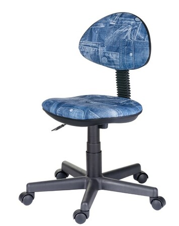 Детское кресло без подлокотников Логика обивка ткань саржа Т18 джинса, крестовина пластик, без качания