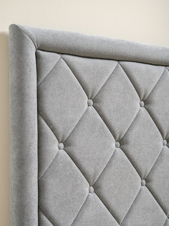 Кровать Марион 180 велюр OCEAN 023 серый с ортопедическим основанием и подъемным механизмом (спальное место 180 х 200)