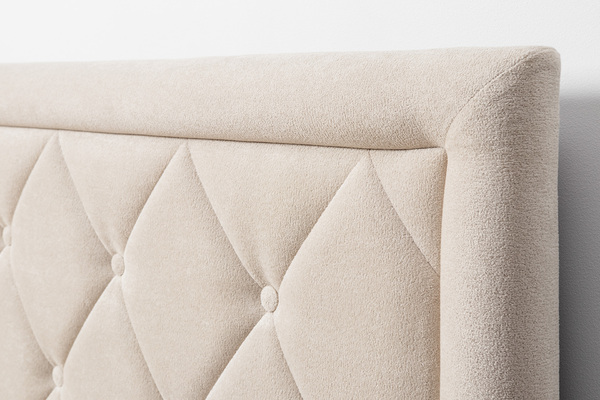 Кровать Марион 160 велюр OCEAN 002 бежевый с ортопедическим основанием и подъемным механизмом (спальное место 160 х 200)