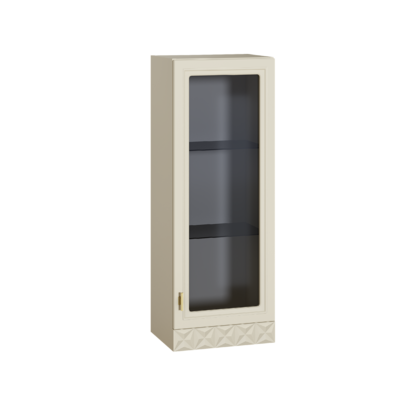 Шкаф навесной Марион 16.334 слоновая кость С341 PE, слоновая кость 6898 ПВХ (собирается на любую сторону)