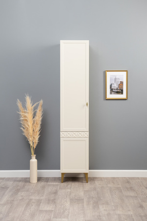 Гостиная Марион композиция 2 слоновая кость С341 PE, слоновая кость 6898 ПВХ, белый PE шагрень (собирается на любую сторону)