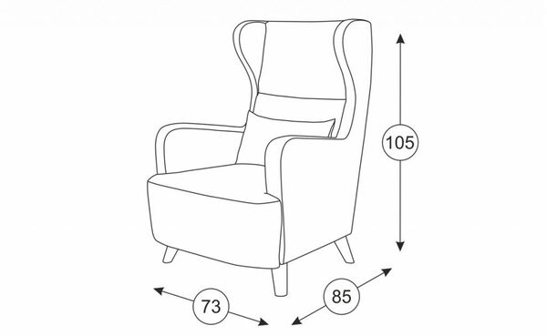 Кресло для отдыха Меланж ТК 15 замша дублин мосун
