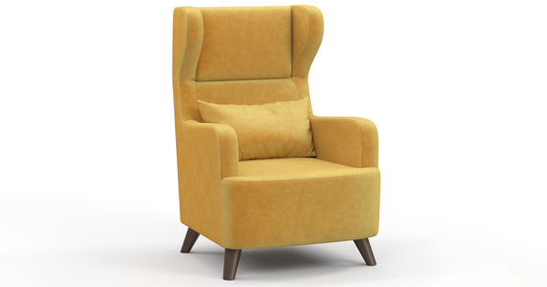 Меланж, кресло арт. ТК 146 велюр горчичный