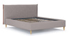 Кровать Микаса 160 велюр светло-серый, терракотовый с ортопедическим основанием и подъемным механизмом