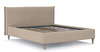 Кровать Микаса 160 велюр светлый бежевый, шоколадный с ортопедическим основанием и подъемным механизмом