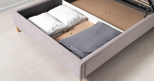 Кровать Микаса 160 велюр светло-серый, терракотовый с ортопедическим основанием и подъемным механизмом