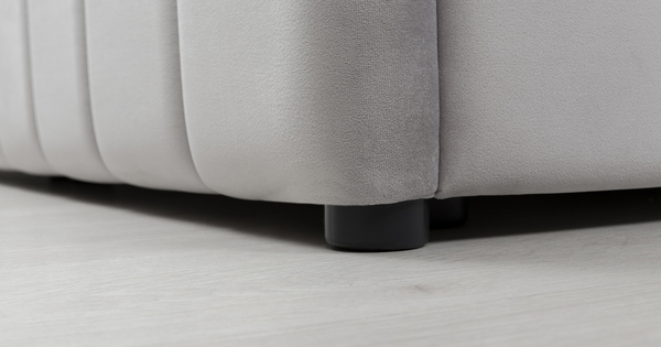 Кровать Милана 140 велюр светло-серый с ортопедическим основанием и подъемным механизмом