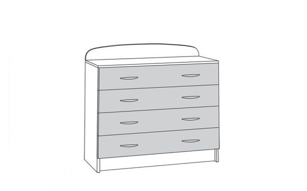 Комод Ника 441 вишня оксфорд бежевый