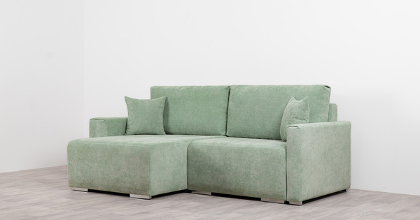 Диван-кровать угловой Оксфорд 715 композиция 5, STORM 9 мятный, модульная система, сборка на любую сторону