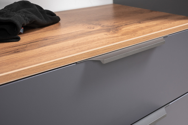 Прихожая Октава 15.123 серый графит, дуб вотан, серый графит ПВХ