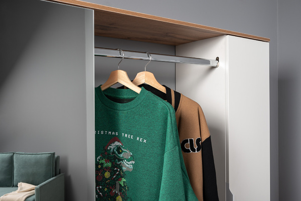 Прихожая Октава 15.123 белый PE шагрень, дуб вотан, белый PE шагрень ПВХ