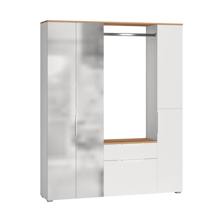 Прихожая Октава 15.123 белый PE шагрень, дуб вотан, белый PE шагрень ПВХ