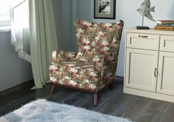 Кресло для отдыха Оскар ТК 306 велюр яркие цветы
