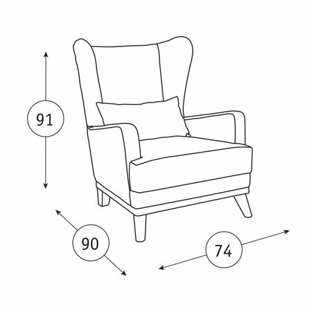 Кресло для отдыха Оскар ТК 313 велюр светлый кварцевый серый