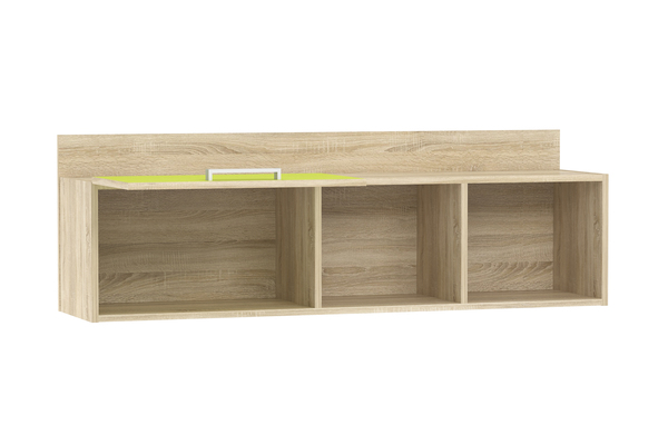 Полка навесная Акварель НМ 011.38-01 М1 дуб сонома, лайм