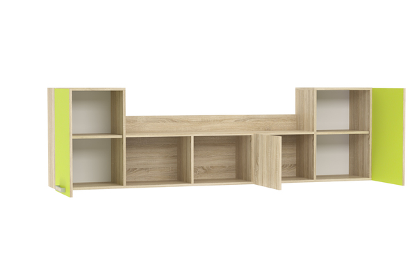 Полка навесная Акварель НМ 011.39-01 М дуб сонома, лайм