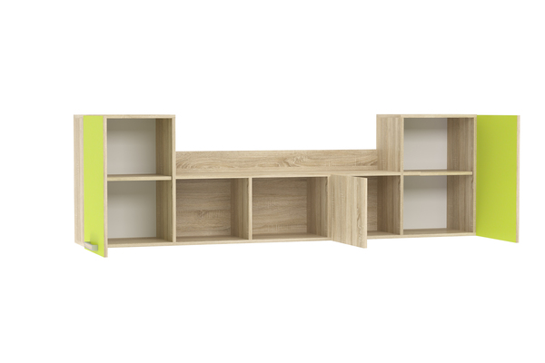 Полка навесная Акварель НМ 011.39-02 М дуб сонома, лайм