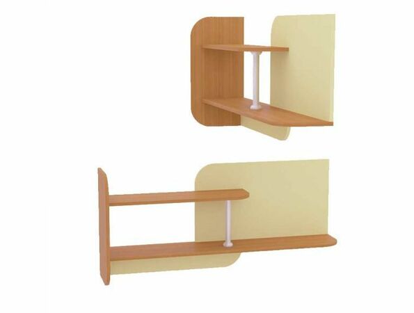 Полка навесная Ника 423 вишня оксфорд, бежевый