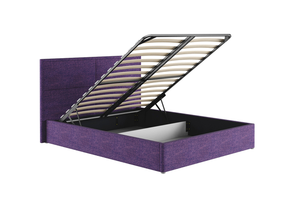 Кровать Прага 160 ткань Савана виолет с подъемным механизмом