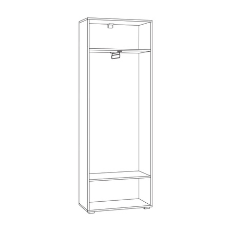 Прихожая Юнона Композиция 11 дуб белый CRAFT, серый шифер