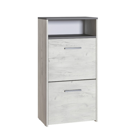 Прихожая Юнона Композиция 9 дуб белый CRAFT, серый шифер