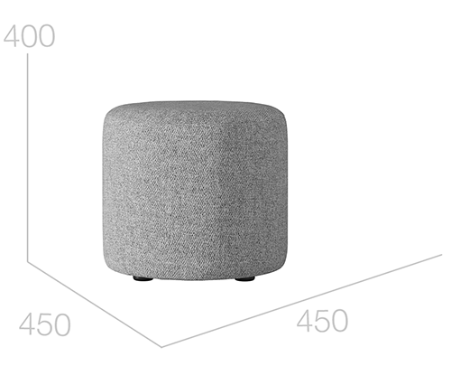 Пуф Альба 450 велюр Лекко океан темно-синий