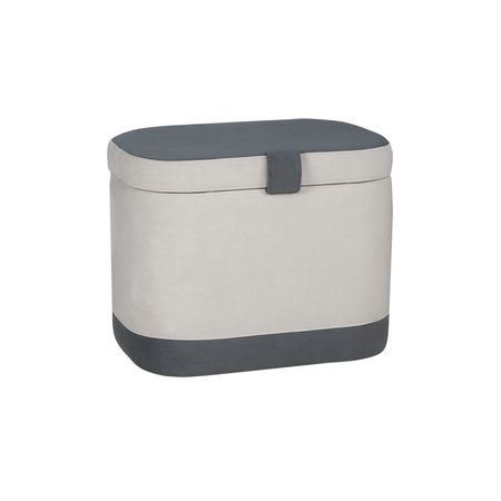 Пуф Бинго велюр Ультра Смоук (светло-серый) Ультра Грей (серый)